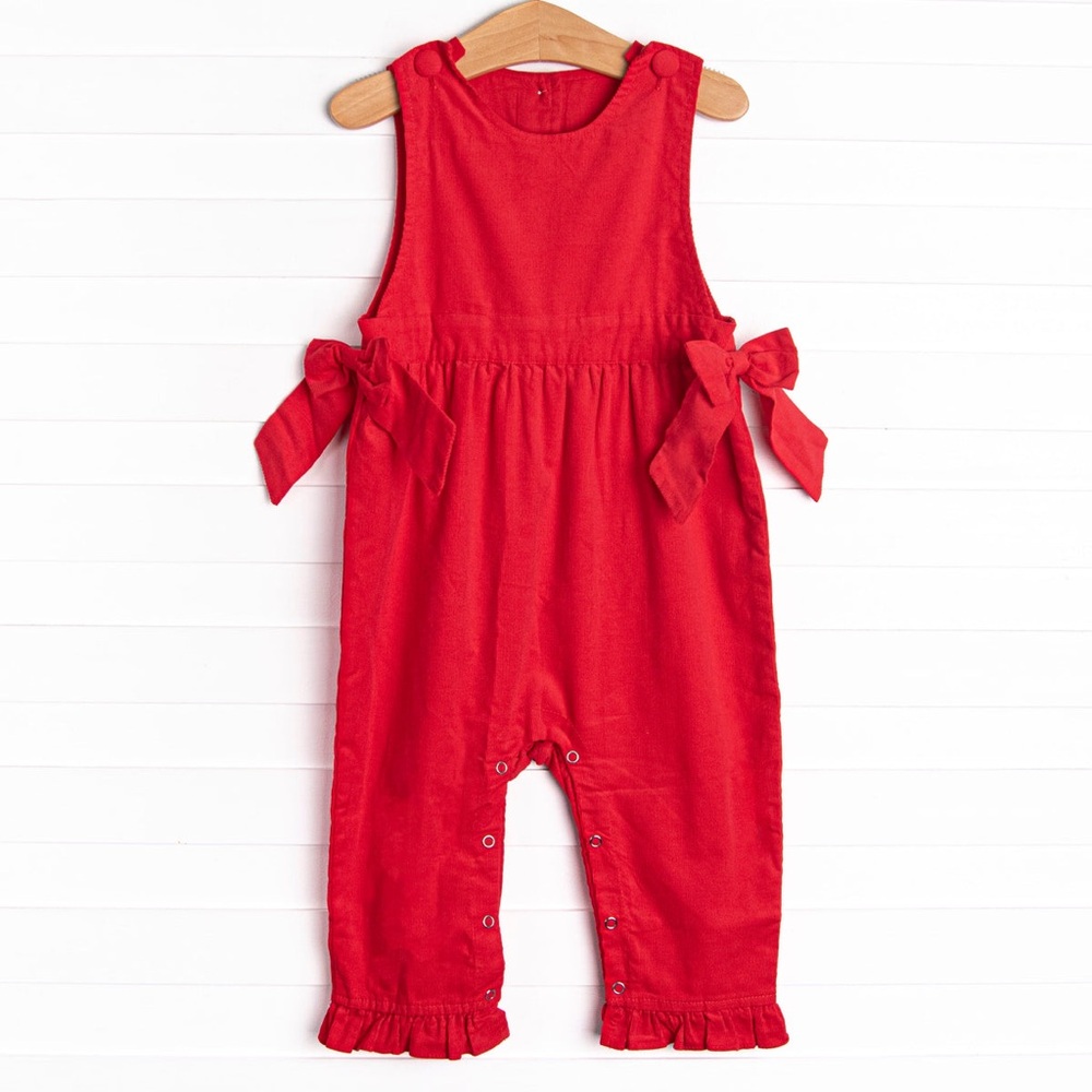 Stitchy Fish Corduroy Romper